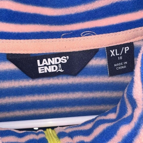 EUC Lands' End Quarter Zip Striped Fleece Dress & Tie Dye Rainbow Maxi Dress XL - Picture 5 of 11